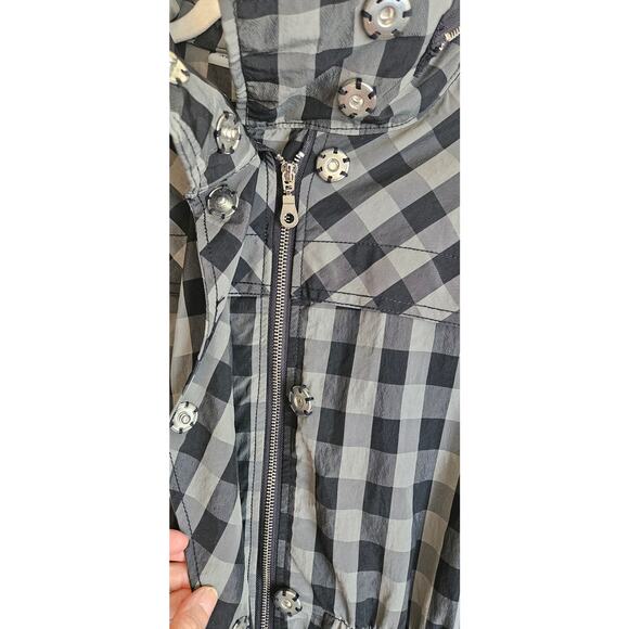 My Anorak Water Resistant Jacket, Elegant Black & Silver Check, S XS - Picture 5 of 10